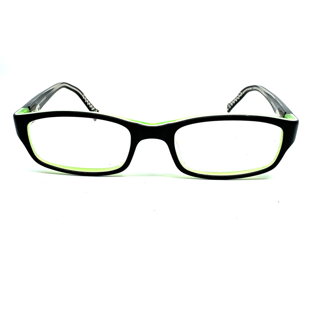 Nike 5515 002 Black White Lime Green Eyeglasses Frames 48-17 140 Men Women H9753